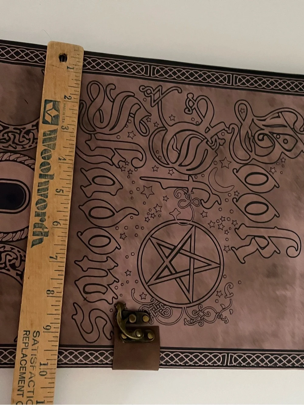Journal Blank unlined spell Book of Shadows grimoire witchy Halloween clasp flaw